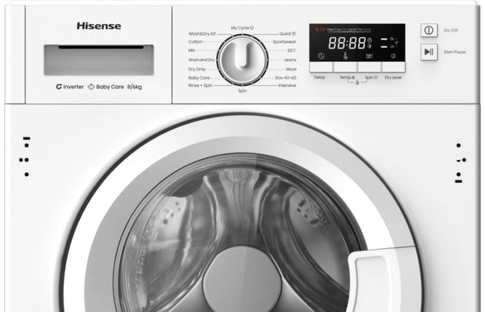 Hisense WD3M841BWI 8/6kg Integrated Washer Dryer