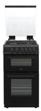 Hostess DOG50B Double Oven Gas Cooker 50cm Black