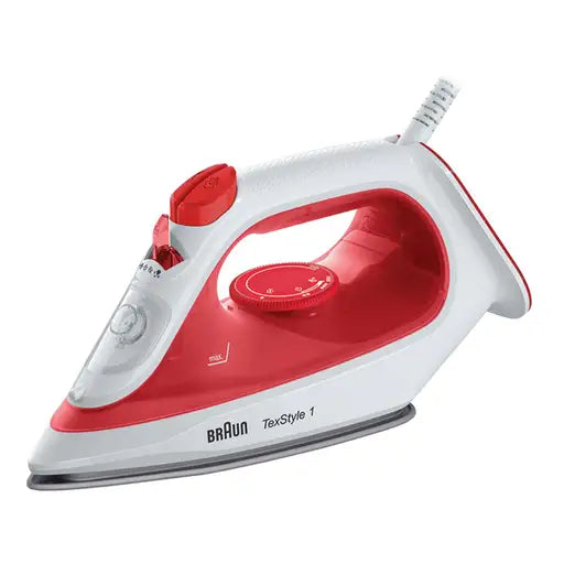Braun SI1019RD TexStyle 1 Steam Iron Red/white