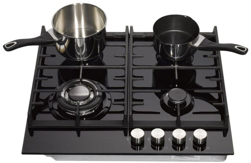 Teknix SCGH61B Glass Gas Hob 60cm Black