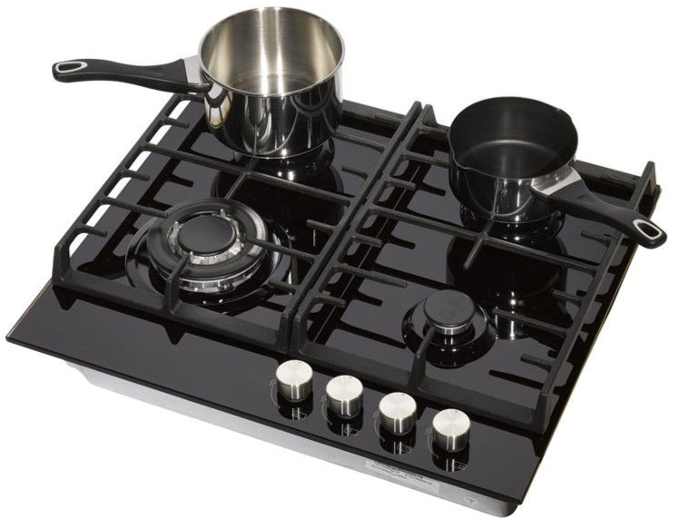 Teknix SCGH61B Glass Gas Hob 60cm Black