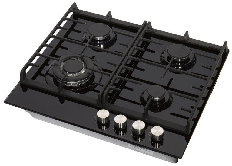 Teknix SCGH61B Glass Gas Hob 60cm Black