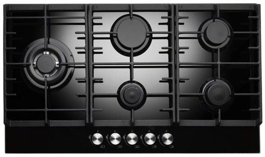 Teknix SCGH751B Glass Gas Hob 75cm Black