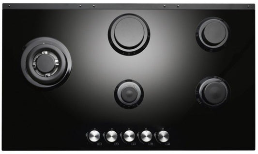Teknix SCGH751B Glass Gas Hob 75cm Black