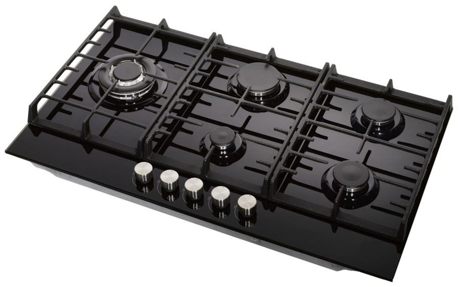 Teknix SCGH751B Glass Gas Hob 75cm Black