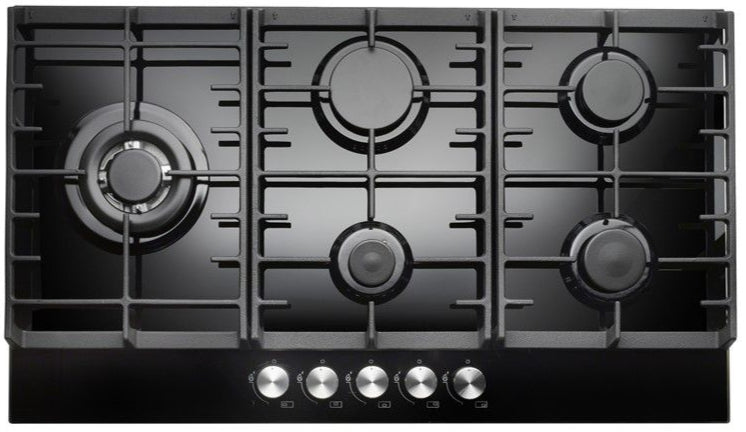 Teknix SCGH91B Glass Gas Hob 90cm Black