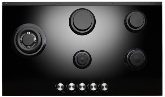 Teknix SCGH91B Glass Gas Hob 90cm Black