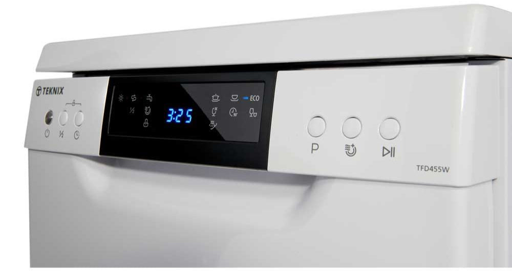 Teknix TFD455W Slimline Dishwasher 45cm White