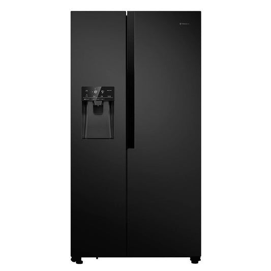 Teknix THSBS1791INBIX American Fridge Freezer Ice + Water Non-Plumb Black Steel
