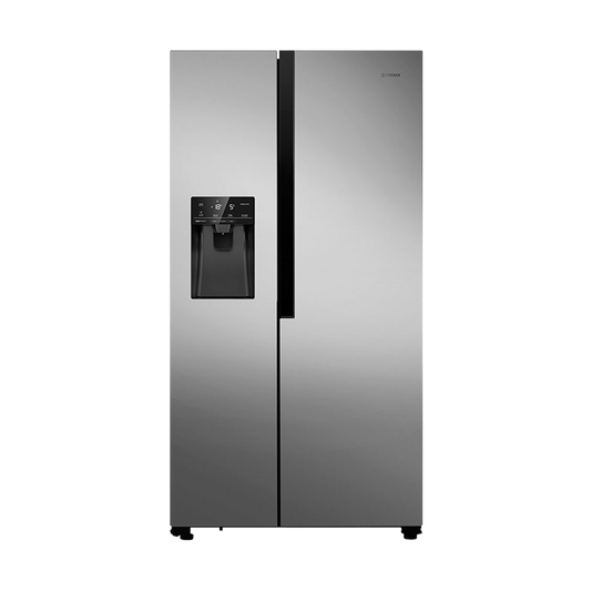 Teknix THSBS1791INX American Fridge Freezer Ice + Water Non-Plumb Inox Silver
