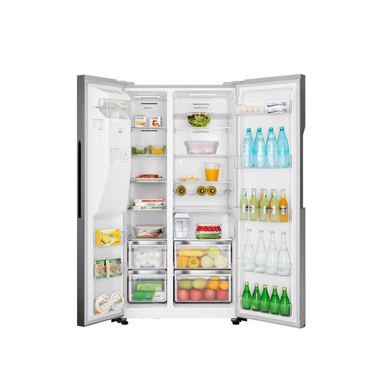 Teknix THSBS1791INX American Fridge Freezer Ice + Water Non-Plumb Inox Silver