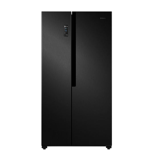 Teknix THSBS1791PBIX American Fridge Freezer Black Steel