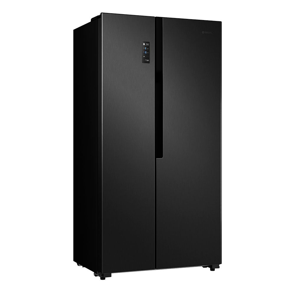 Teknix THSBS1791PBIX American Fridge Freezer Black Steel