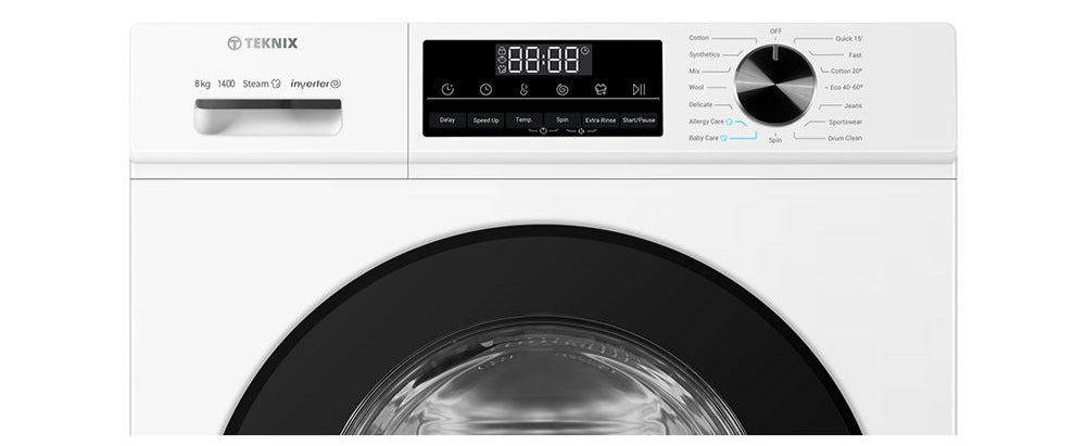 Teknix TK3W814XW Washing Machine 8Kg White
