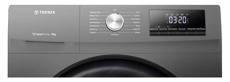 Teknix TKHP8HS 8kg Heatpump Dryer Titanium