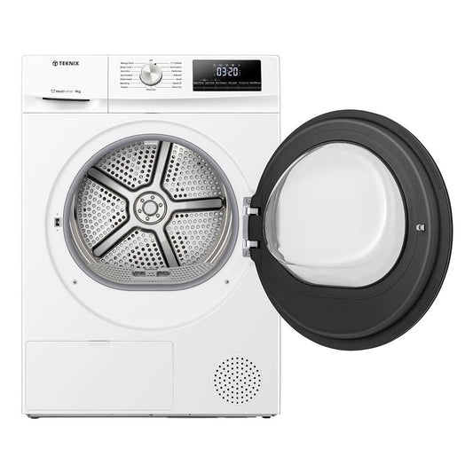 Teknix TKHP9HW 9kg Heatpump Dryer White