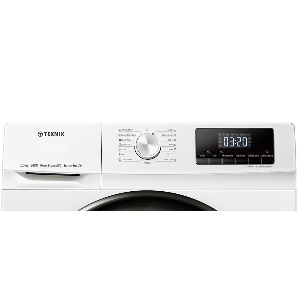 Teknix TKW12142HW 12kg Washing Machine White