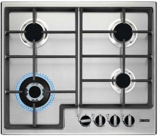 Zanussi ZGNN645X 4 Burner Gas Hob Stainless Steel