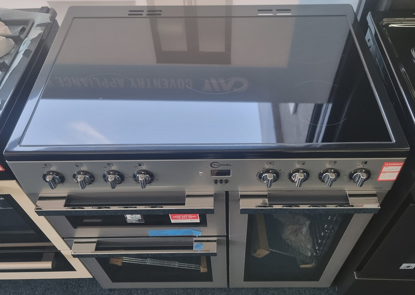 Flavel MLN9CRS 90cm Electric Range Cooker – Silver - Grade B