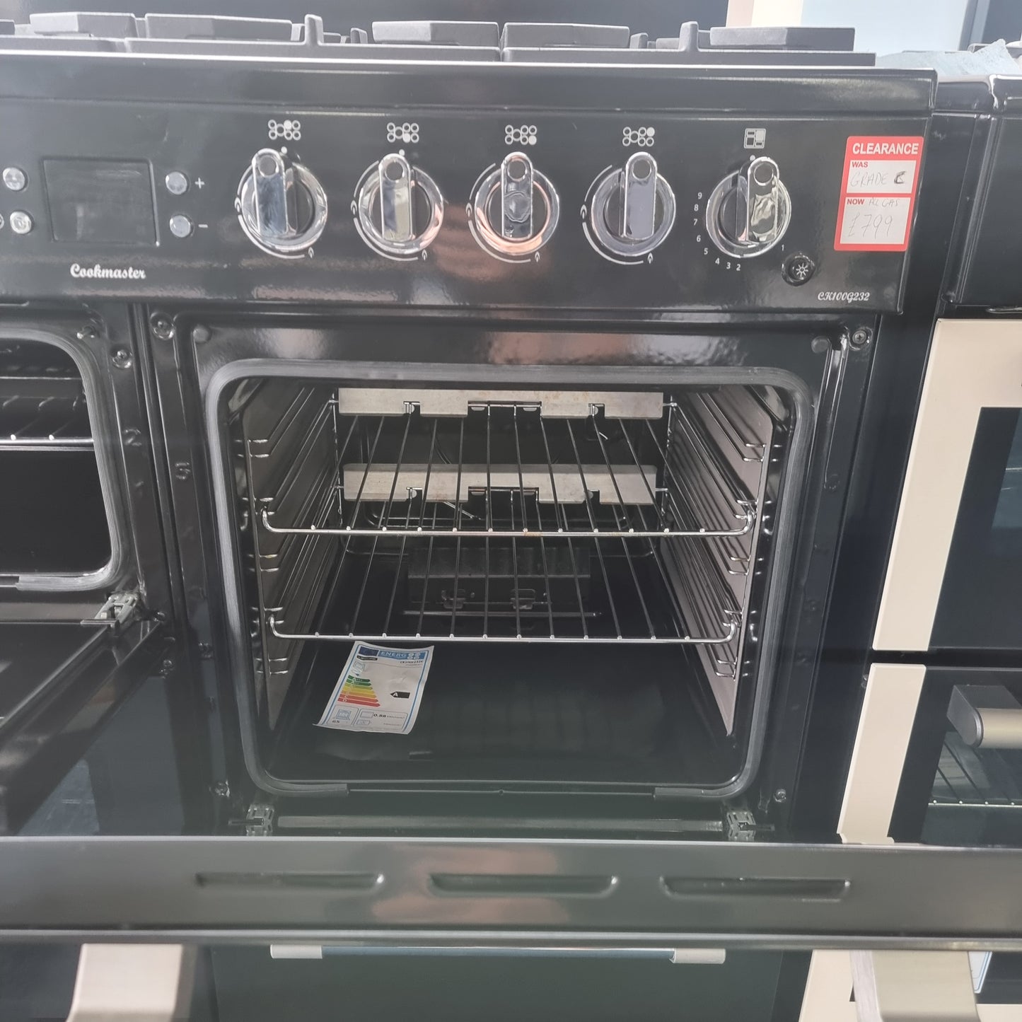 Leisure Cookmaster CK100G232K 100cm Gas Range Cooker – Black Refurbished (Grade C)
