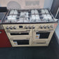 Willow WR100DFCRM Dual Fuel Range Cooker – 100cm – 7 Burner – Cream – Grade A