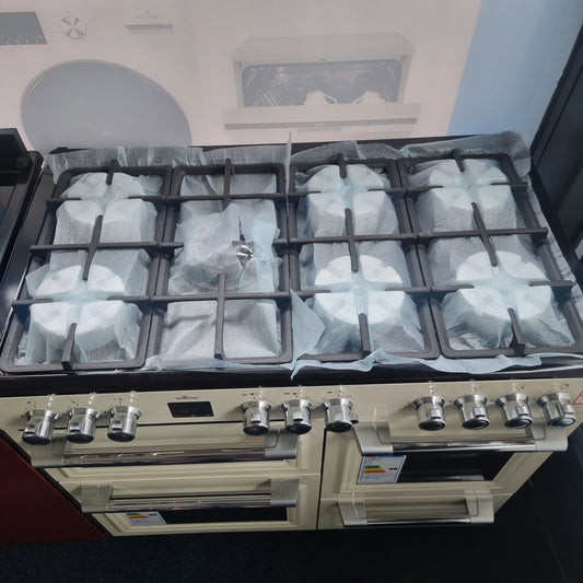 Willow WR100DFCRM Dual Fuel Range Cooker – 100cm – 7 Burner – Cream – Grade A