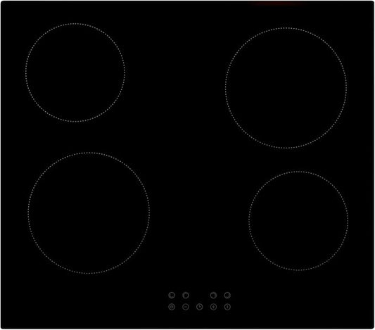 Willow WCH60T 60cm Built In Touch Control Hardwired Ceramic Hob with 4 Cooking Zones, Child Lock, Easy To Clean