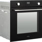 Willow WOF60DBK 60cm Fan Assisted Oven with Plug and 7 Oven Functions, Touch Control, Integrated Grill, Black