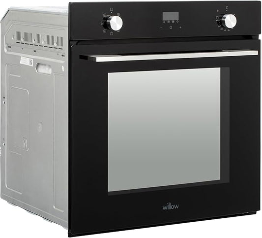 Willow WOF60DBK 60cm Fan Assisted Oven with Plug and 7 Oven Functions, Touch Control, Integrated Grill, Black