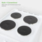 Willow Freestanding Electric Cooker, 50cm Wide Twin Cavity Solid 4 Plate Hob WE50TSW