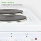 Willow Freestanding Electric Cooker, 50cm Wide Twin Cavity Solid 4 Plate Hob WE50TSW