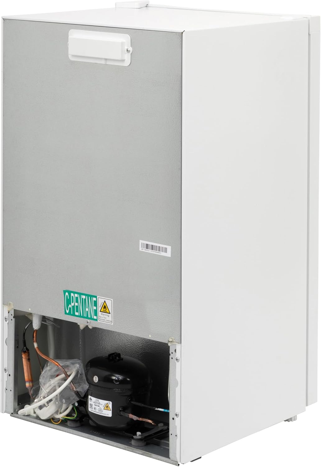 Back view of the Willow WUCFZ48W freezer showing rear panel and ventilation grille.