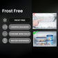 Teknix THSBS1791PLUX American Fridge Freezer Ice + Water Plumbed Inox Silver