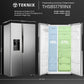 Teknix THSBS1791PLUX American Fridge Freezer Ice + Water Plumbed Inox Silver