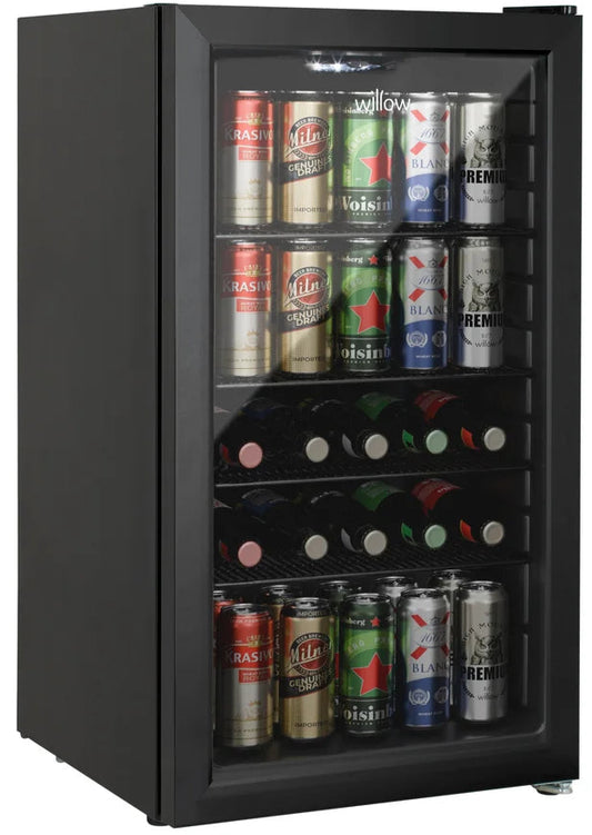 Willow WBC98B 98L Freestanding Undercounter Beverage Cooler - Black