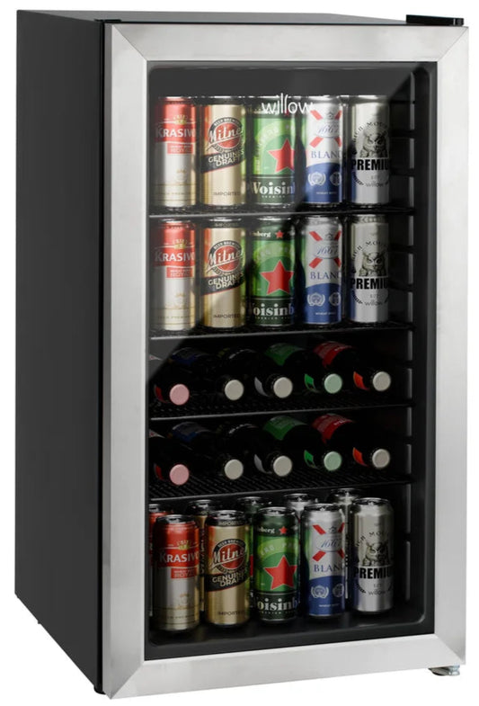 Willow WBC98SS 98L Freestanding Undercounter Beverage Cooler - Stainless Steel