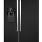 Teknix THSBS1791PLUBIX American Fridge Freezer Ice + Water Plumbed Black Steel