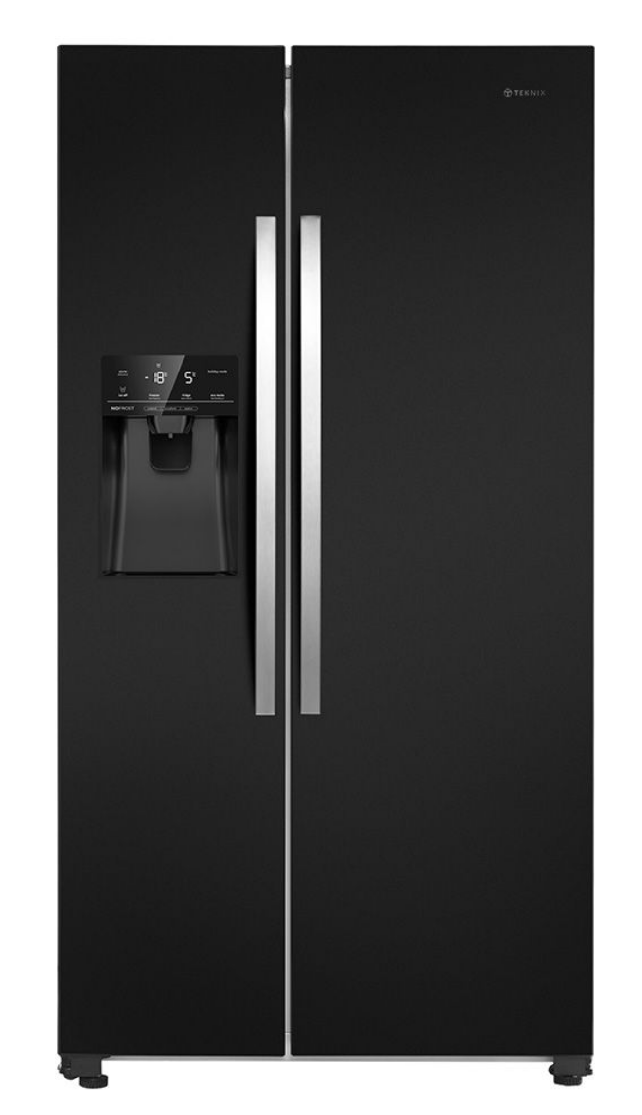 Teknix THSBS1791PLUBIX American Fridge Freezer Ice + Water Plumbed Black Steel