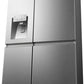 Hisense RS818N4IIE American Fridge Freezer Plumb Ice+Water Grey Steel