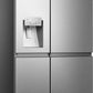 Hisense RS818N4IIE American Fridge Freezer Plumb Ice+Water Grey Steel