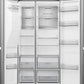 Hisense RS818N4IIE American Fridge Freezer Plumb Ice+Water Grey Steel