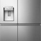 Hisense RS818N4IIE American Fridge Freezer Plumb Ice+Water Grey Steel