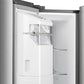 Hisense RS818N4IIE American Fridge Freezer Plumb Ice+Water Grey Steel