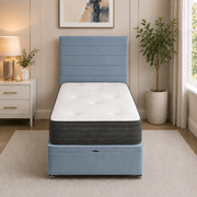 Ottoman Bed Single Horizon Plush Sky front