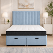 Ottoman Bed Small Double Linea Plush sky front
