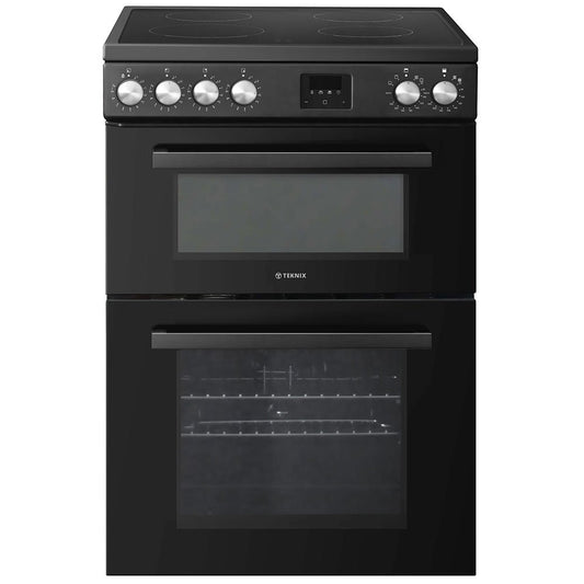 Teknix TKED64INDB Double Oven Induction Cooker 60cm Black