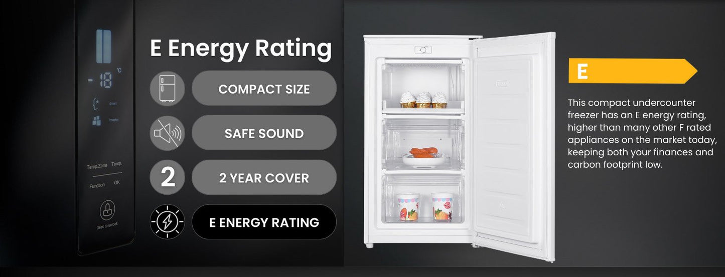 Teknix UC48F2W Undercounter Freezer White