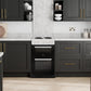 Willow WE50TSW Freestanding Electric Cooker 50cm Twin Cavity White