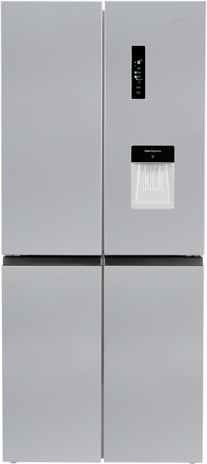 Willow 415L American Fridge Freezer - Silver