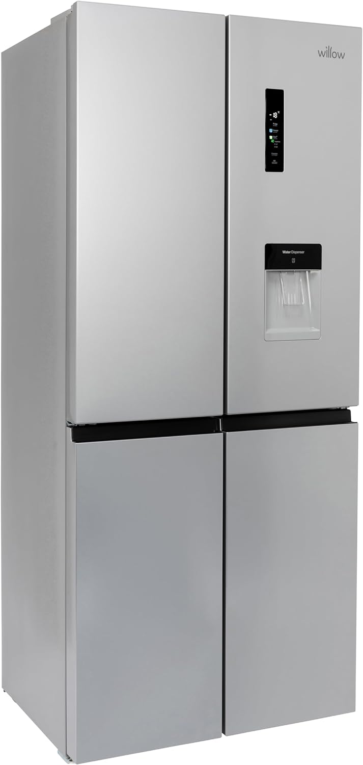 Willow 415L American Fridge Freezer - Silver